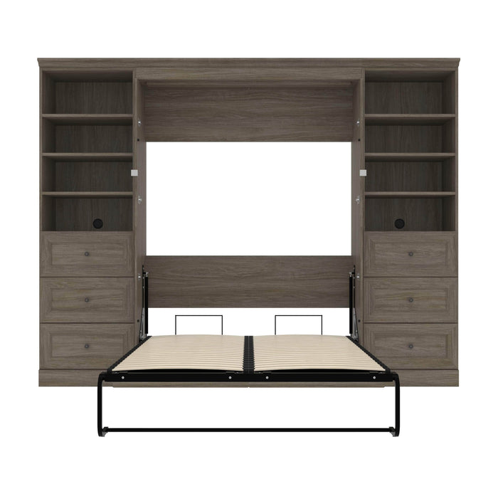 Modubox Murphy Wall Bed Versatile Full Murphy Wall Bed and 2 Storage Units (113”) - Available in 2 Colors