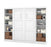 Modubox Murphy Wall Bed White Pur Full Murphy Bed with 2 Storage Units (109W) - Available in 3 Colors