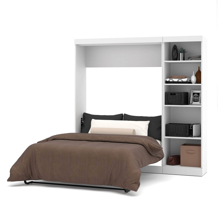 Modubox Murphy Wall Bed White Pur Full Murphy Full Bed with Storage Unit (84W) - Available in 3 Colors