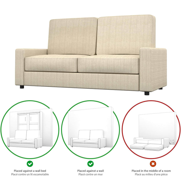 Modubox Sofa Universel Sofa for Queen Murphy Bed (No Backrest) - Available in 2 Colors