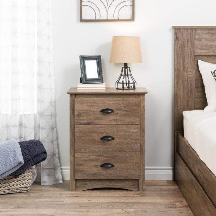 Modubox Sonoma Bedroom Drifted Gray Sonoma 3-drawer Tall Nightstand - Multiple Options Available