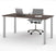Bestar Antigua Table Desk with Square Metal Legs - Available in 9 Colors