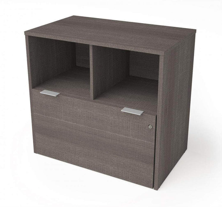 Bestar Bark Gray i3 Plus Lateral File Cabinet with 1 Drawer - Available in 3 Colors
