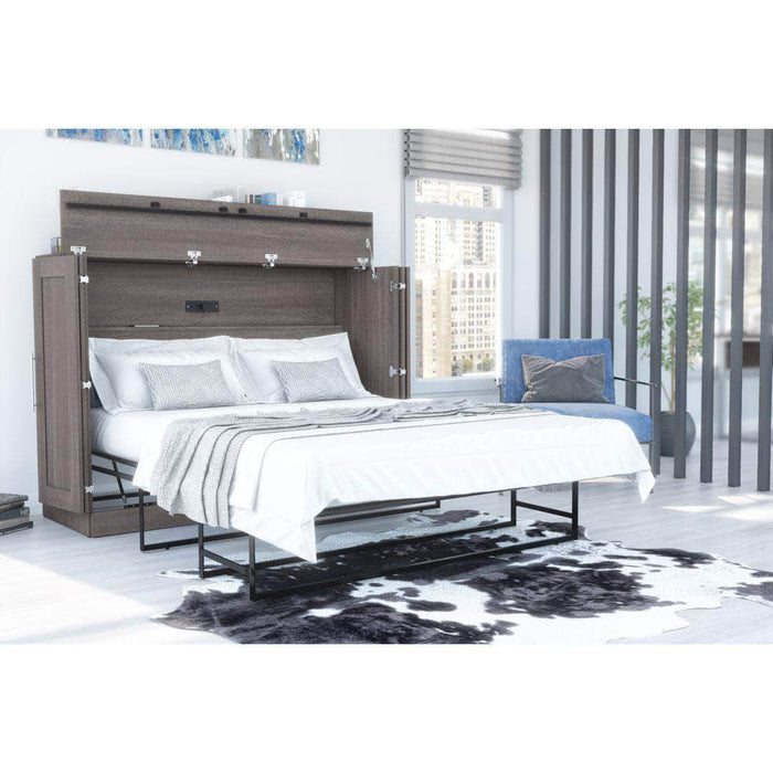 Bestar Pur Full Murphy Cabinet Bed with Mattress - Available in 3 Colors