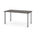 Bestar Bark Gray Table Desk with Square Metal Legs - Available in 9 Colors