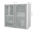 Bestar Bestar i3 Plus Hutch with Frosted Glass Doors - White