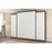 Bestar Bestar Nebula 115" Set including a Queen wall bed and two storage units with drawers - Bark Gray & White