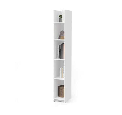 Bestar Bookcase White Small Space 10“ Narrow shelving unit - Available in 2 Colors
