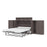 Bestar Cabinet Bed Bark Gray Pur Queen Cabinet Bed with Mattress and 2 36″ Storage Units - Available in 3 Colors
