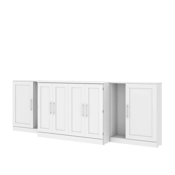 Bestar Cabinet Bed Pur Full Cabinet Bed with Mattress and 2 36″ Storage Units - Available in 3 Colors