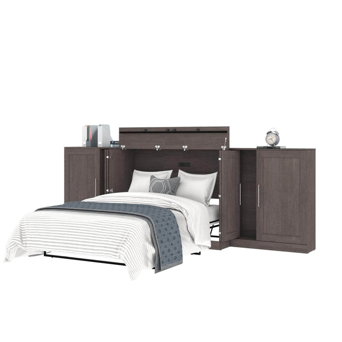 Bestar Cabinet Bed Pur Full Cabinet Bed with Mattress and 2 36″ Storage Units - Available in 3 Colors