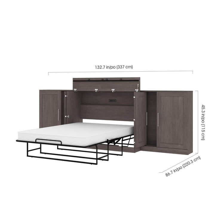 Bestar Cabinet Bed Pur Full Cabinet Bed with Mattress and two 36″ Storage Units - Available in 3 Colors