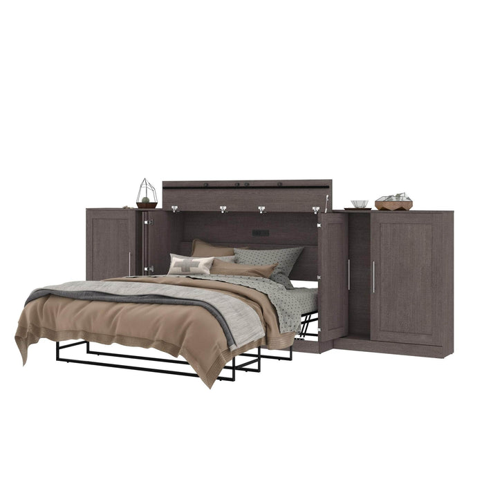 Bestar Cabinet Bed Pur Queen Cabinet Bed with Mattress and 2 36″ Storage Units - Available in 3 Colors