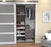 Bestar Closet Organizer Bark Gray & White Cielo 39” Closet Organizer with 1 Low Storage Unit - Bark Gray & White