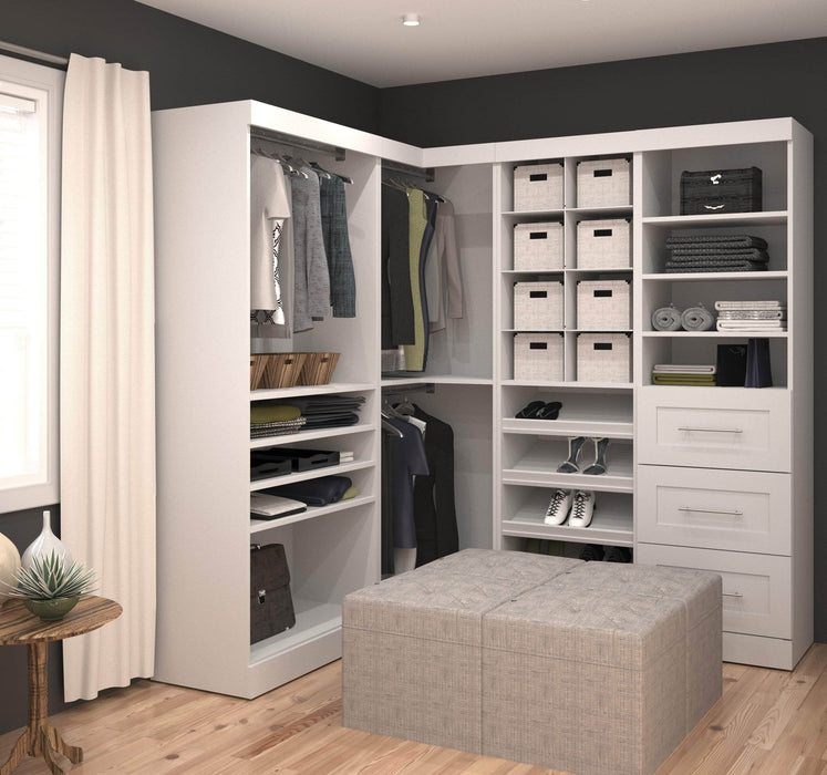 Bestar Closet Organizer Pur 83W Walk-In Closet Organizer - Available in 2 Colors