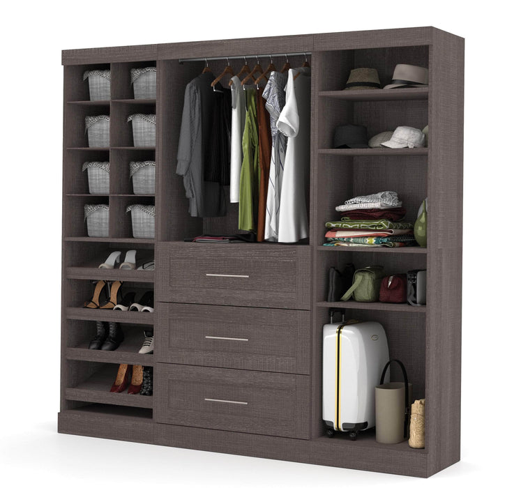 Bestar Closet Organizer Pur 86“ Closet Organizer with Storage Cubbies - Available in 3 Colors