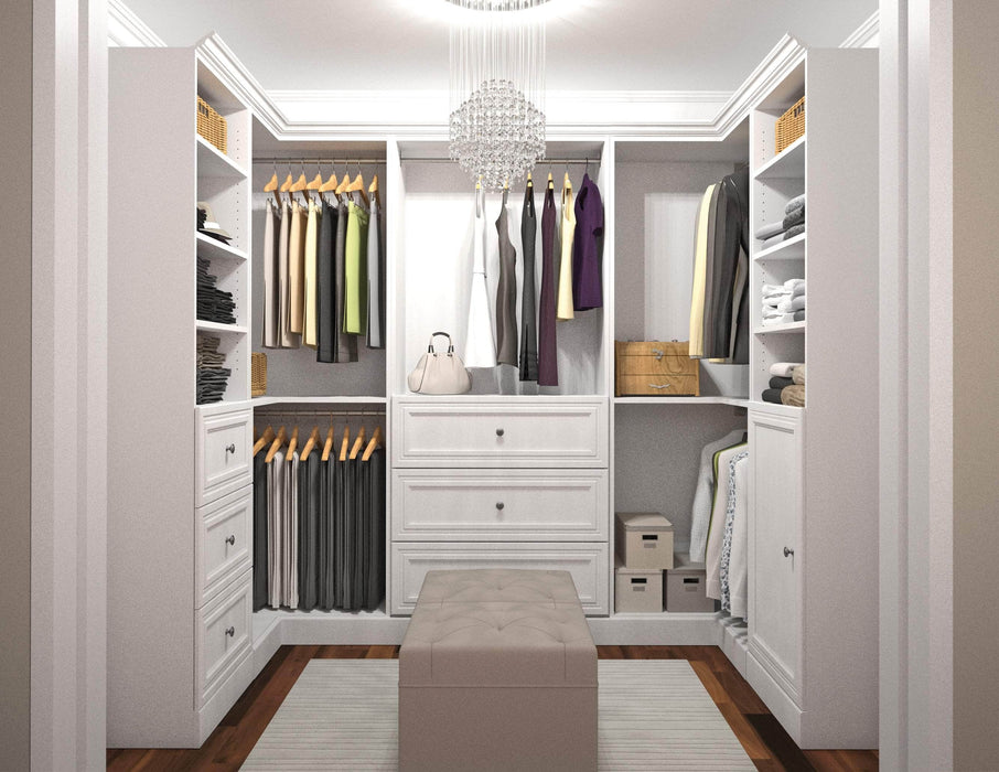 Bestar Closet Organizer Versatile U-Shaped Walk-In Closet Organizer - Available in 2 Colors