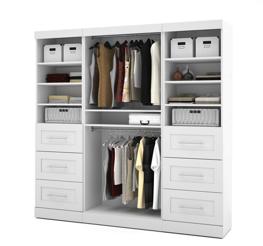 Bestar Closet Organizer White Pur 86“ Closet Organizer - Available in 3 Colors