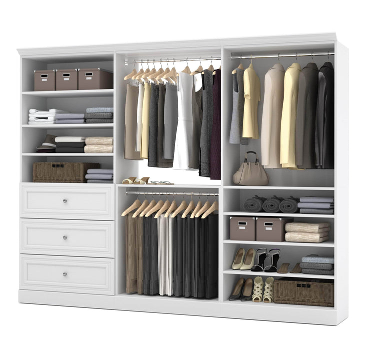 Bestar Closet Organizer White Versatile 108“ Closet Organizer - White