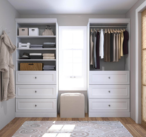 Bestar Closet Organizer White Versatile 72“ Closet Organizer - White