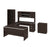 Bestar Desk Sets Dark Chocolate Ridgeley Executive Computer Desk with Hutch, a Lateral File Cabinet, and a Bookcase - Available in 2 Colors
