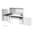 Bestar Desk Sets Deep Gray & White Upstand 24” x 48” Standing Desk, 1 Credenza with Hutch, 1 Bookcase, and 1 Lateral File Cabinet - Available in 3 Colors