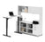 Bestar Desk Sets Pro-Linea 2-piece set including a standing desk and a credenza with hutch - Available in 3 Colors