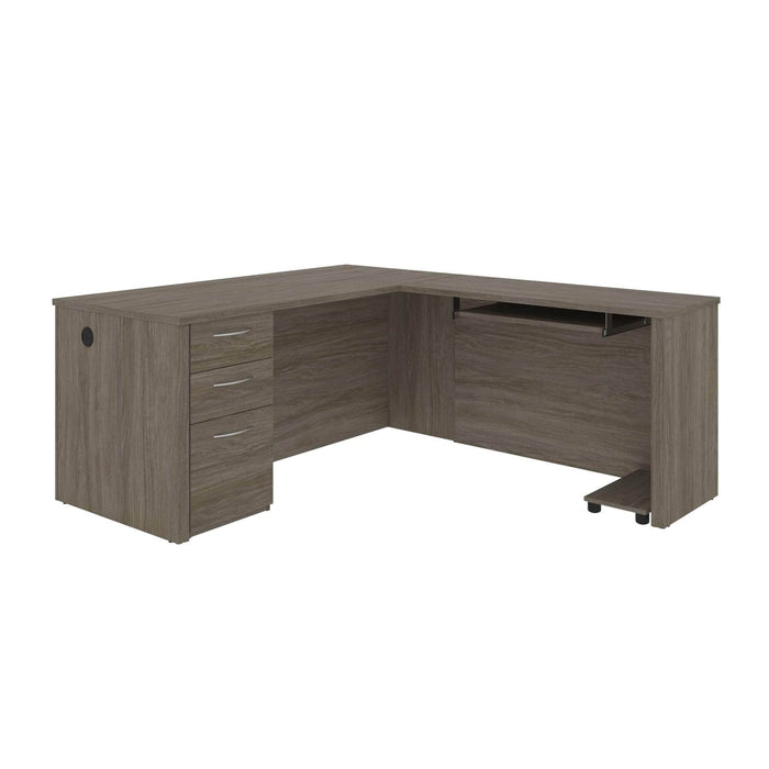 Embassy 66"W L-Shaped Desk with Pedestal - Available in 2 Colors