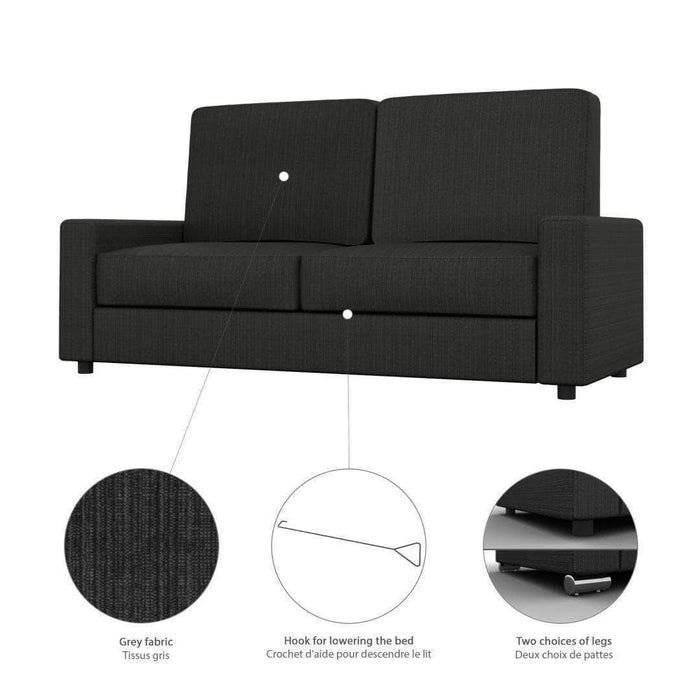 Bestar Edge Queen Wall Bed and Sofa - Available in 2 Colors