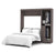 Bestar Full Murphy Bed Bark Gray Nebula Full Murphy Bed with Storage Unit (84W) - Available in 4 Colors