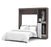 Bestar Full Murphy Bed Bark Gray & White Nebula Full Murphy Bed with Storage Unit (84W) - Available in 4 Colors