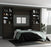 Bestar Full Murphy Bed Deep Gray Versatile Full Murphy Bed and 2 Storage Units (113”) - Deep Gray