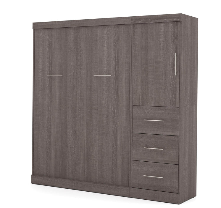 Bestar Full Murphy Bed Nebula Full Murphy Bed and Storage Unit with Drawers (84W) - Available in 4 Colors