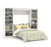 Bestar Full Murphy Bed White Versatile Full Murphy Bed and 2 Storage Units (109”) - White