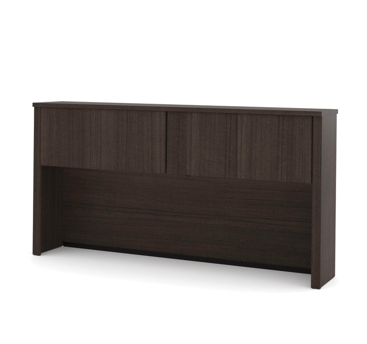 Bestar Hutch Dark Chocolate Embassy Hutch for 71” Narrow Desk Shell - Available in 2 Colors