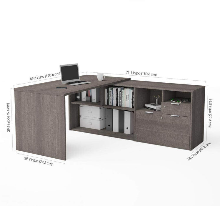 Bestar i3 Plus L-Shaped Desk - Available in 4 Colors