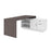 Bestar L-Desk Bark Gray & White Equinox L-Shaped Desk - Available in 2 Colors