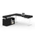 Bestar L-Desk Black & White Viva 2-Piece Set including an L-shaped standing desk and a credenza - Available in 2 Colors