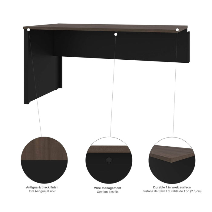 Bestar L-Desk Connexion L-Shaped Desk with Lateral File Cabinet and Hutch - Available in 3 Colors