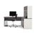 Bestar L-Desk Connexion L-Shaped Desk with Lateral File Cabinet and Hutch - Available in 3 Colors