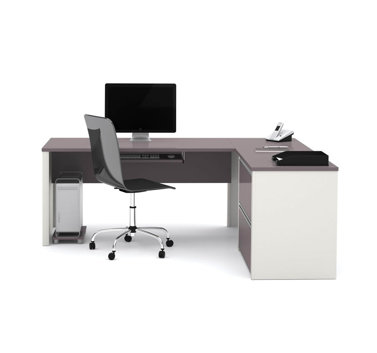 Bestar L-Desk Connexion L-Shaped Desk with Lateral File Cabinet - Available in 3 Colors