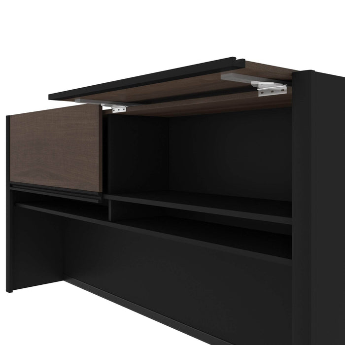 Bestar L-Desk Connexion L-Shaped Desk with Pedestal and Hutch - Available in 3 Colors