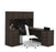 Bestar L-Desk Dark Chocolate Embassy L-Shaped Desk with Hutch and 2 Pedestals - Available in 2 Colors