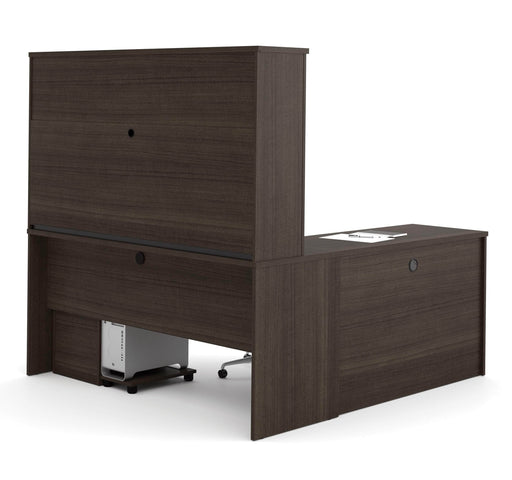 Bestar L-Desk Embassy L-Shaped Desk with 2 Pedestals and Hutch - Available in 2 Colors