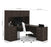Bestar L-Desk Embassy L-Shaped Desk with Hutch and 2 Pedestals - Available in 2 Colors