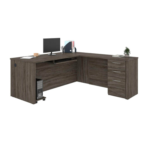 Bestar L-Desk Embassy L-Shaped Desk with Pedestal - Available in 2 Colors