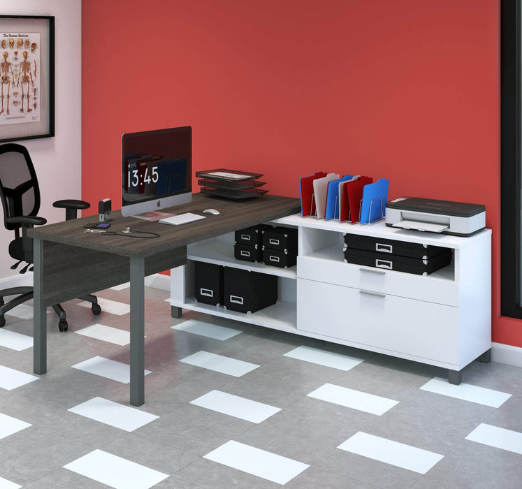 Bestar L-Desk Pro-Linea L-Shaped Desk - Available in 2 Colors