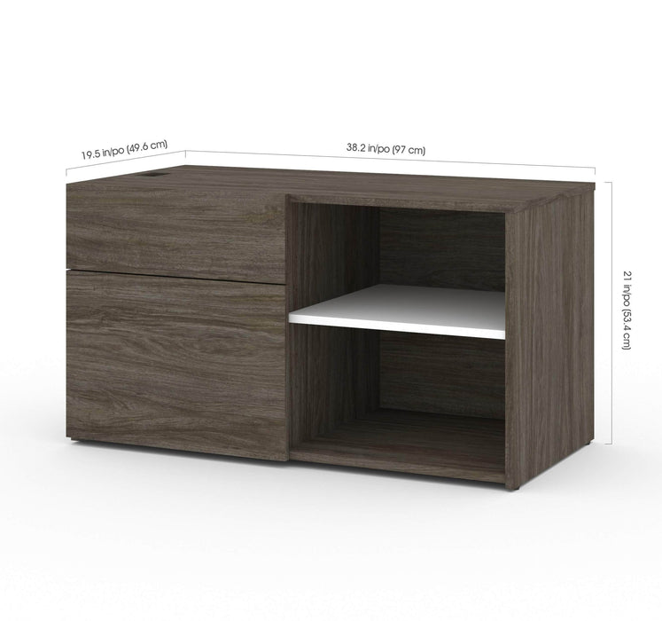 Bestar L-Desk Viva 2-Piece Set including an L-shaped standing desk and a credenza - Available in 2 Colors