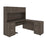 Bestar L-Desk Walnut Gray Embassy L-Shaped Desk with Hutch and 2 Pedestals - Available in 2 Colors