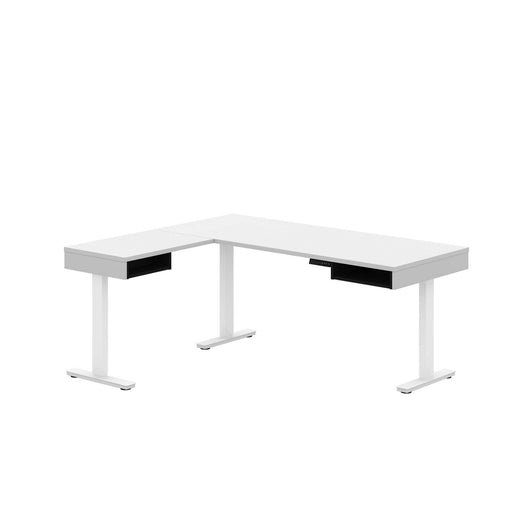 Bestar L-Desk White & Black Pro-Vega L-Shaped Standing Desk - Available in 2 Colors